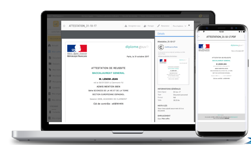 LECTURE DE MES DOCUMENTS PDF IMPOSSIBLE DANS DIGIPOSTE visual data 8